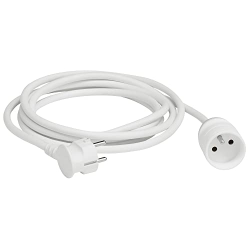 Legrand – Rallonge électrique 1 prise 2P + T Cordon 5m –  Plastique Blanc - 051601