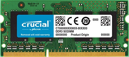 Book Cover Crucial RAM 4GB DDR3 1600 MHz CL11 Laptop Memory CT51264BF160B