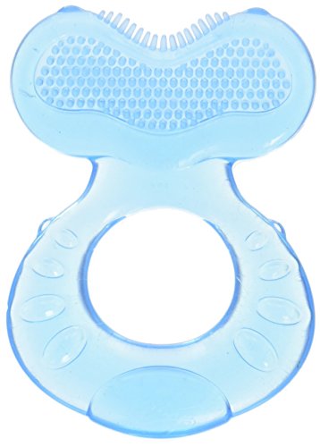 Book Cover Nuby Silicone Teethe-eez Teether with Bristles, Includes Hygienic Case, Colors May Vary