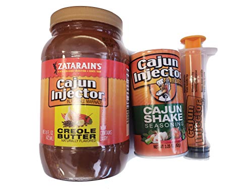 Cajun Injector Turkey Frying Spice Kit Creole Butter with Injector and Cajun Shake