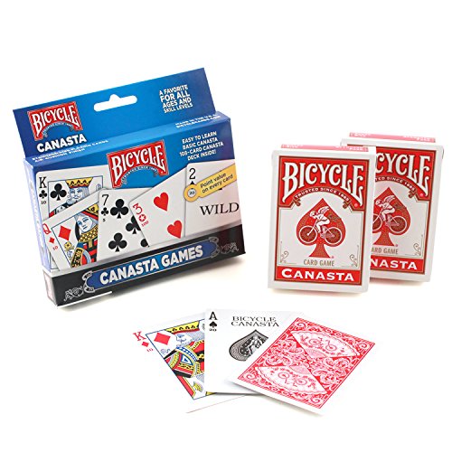 Book Cover Bicycle Canasta Games Playing Cards, Multicolor