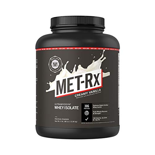 MET-Rx Ultramyosyn Whey Protein Isolate Powder, Keto Diet Friendly, Low Carb, Great for Meal Replacement Shakes, 30 g of Protein, Vanilla, 5 lbs