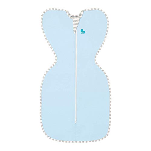 Love To Dream Swaddle UP, Blue, Medium, 13-19 lbs., Dramatically Better Sleep, Allow Baby to Sleep in Their Preferred arms up Position for self-Soothing, snug fit Calms Startle Reflex