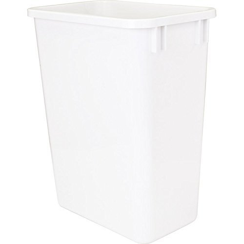Hardware Resources CAN-35W Plastic Waste Container, White