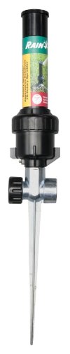 Rain Bird 32SASP Hose-End Gear Drive Rotor on Small Spike, 40Â° -360Â° Pattern, 19' -32' Spray Distance, Stake, Black