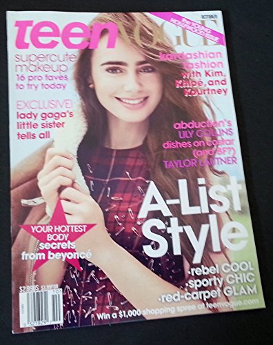 Teen Vogue Magazine (October, 2011) Lily Collins Cover