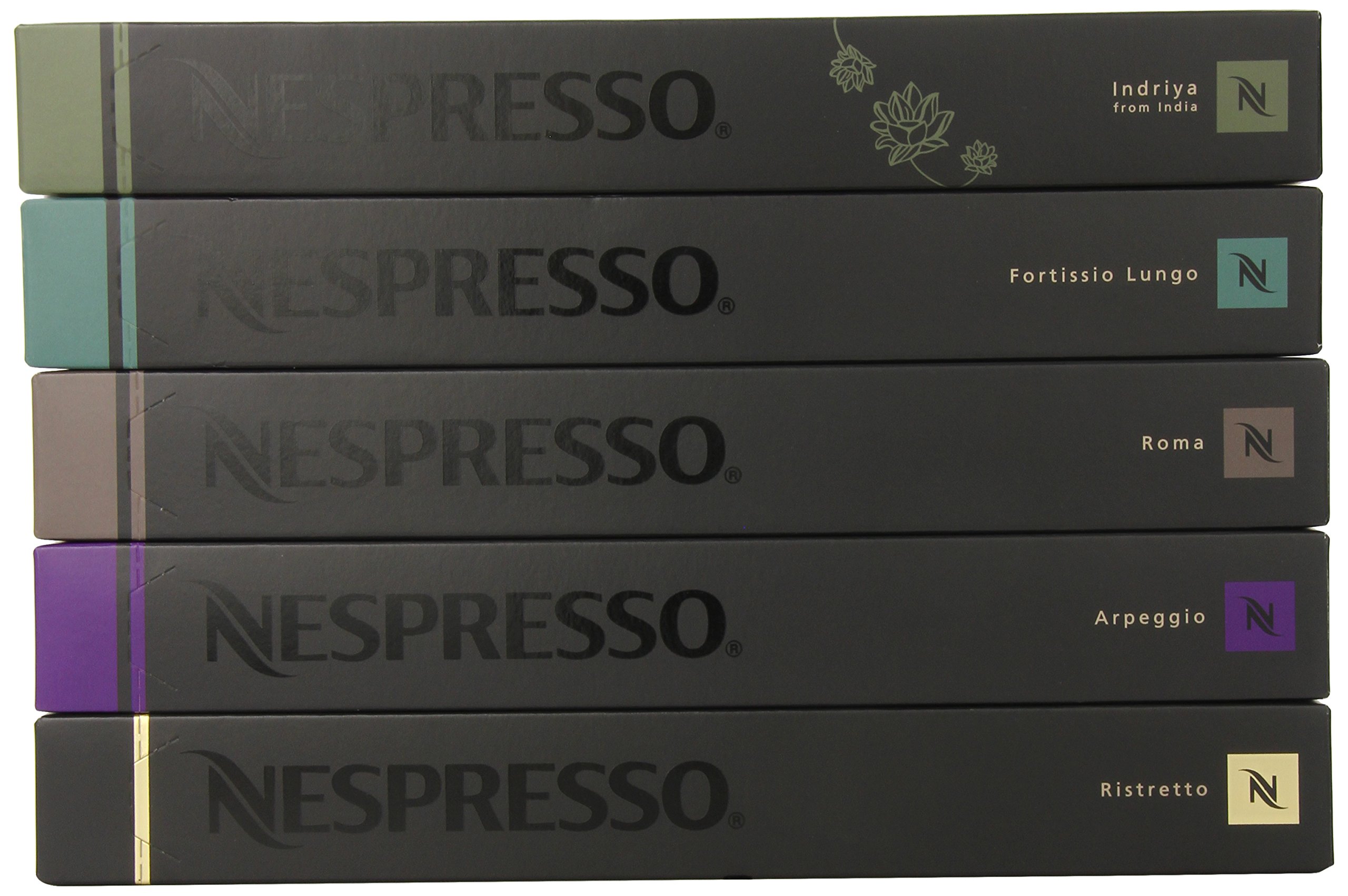 Book Cover 50 Nespresso OriginalLine Capsules variety pack: Intense Family - ''NOT compatible with Vertuoline''