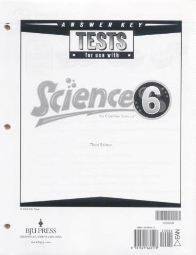Science 6 Tests Answer Key