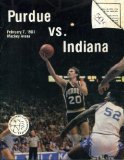 Purdue vs IU Hoosiers Indiana University Program February 7, 1981 at Mackey Arena (Gene Keady's First Season)