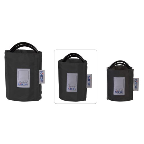 MDFÂ® Latex-Free Large Adult Replacement Blood Pressure Monitor Cuff D-Ring - Double Tube - Black (MDF2080460D-11)