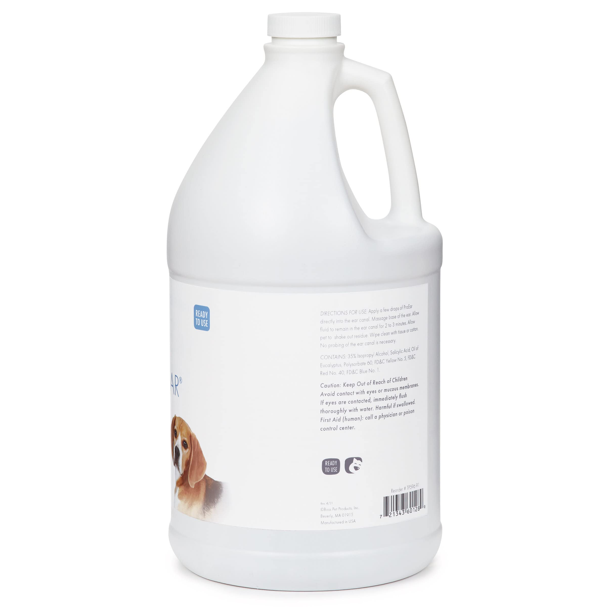 Top Performance ProEar Professional Medicated Ear Cleaners — Versatile and Effective Solution for Cleaning Dog Ears, Gallon 1-Gallon
