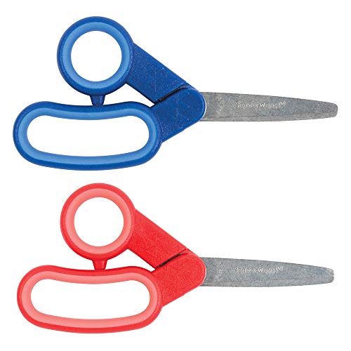 Book Cover Schoolworks 153520-1005 Blunt-tip Kids Scissors 2 Pack, 5 Inch, Blue and Red