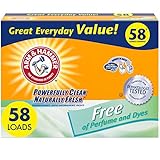 Arm & Hammer Powder Laundry Detergent, 58 Loads, Free of Perfumes and Dyes, 3.58 Pounds