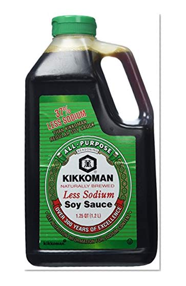 Book Cover Kikkoman Traditionally Brewed Less Sodium All-Purpose Seasoning Soy Sauce 1.25 Qt (40 Oz)