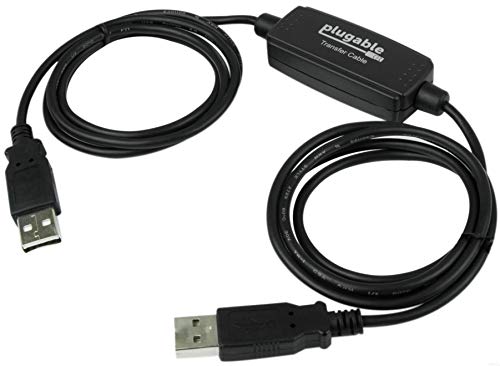 Book Cover Plugable USB 2.0 Transfer Cable, Unlimited Use, Transfer Data Between 2 Windows PC's, Compatible with Windows 10, 8.1, 8, 7, Vista, XP, Bravura Easy Computer Sync Software Included
