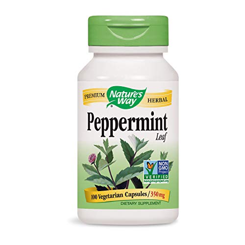 Book Cover Nature's Way Premium Herbal Peppermint Leaf 350 mg, 100 Vcaps (Packaging May Vary)