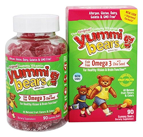 Book Cover Hero Nutritional Products - Yummi Bears Children's Omega 3 With Chia Seed - 90 Gummies