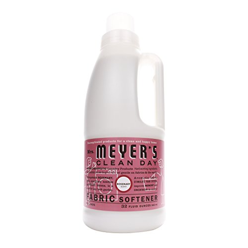 Book Cover Mrs. Meyer's Clean Day Liquid Fabric Softener, Made Without Parabens, Cruelty Free Formula, Rosemary Scent, 32 oz