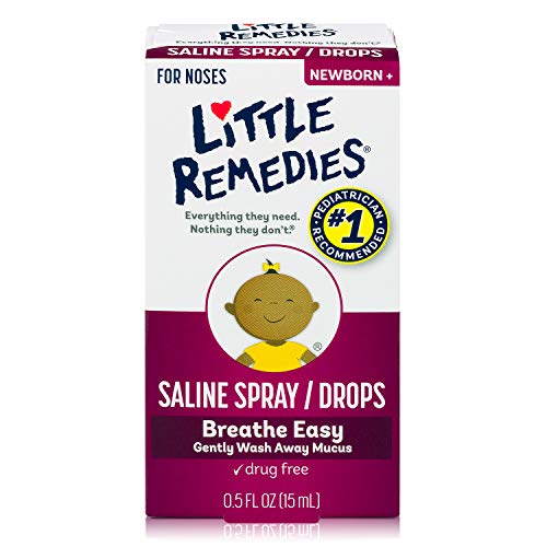 Book Cover Little Remedies Saline Spray and Drops, Safe for Newborns, 0.5 fl oz