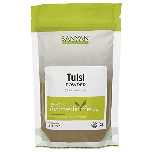 Banyan Botanicals Tulsi Powder, 1/2 Pound - USDA Organic - Ocimum Sanctum - Holy Basil - Ayurvedic Adaptogen*