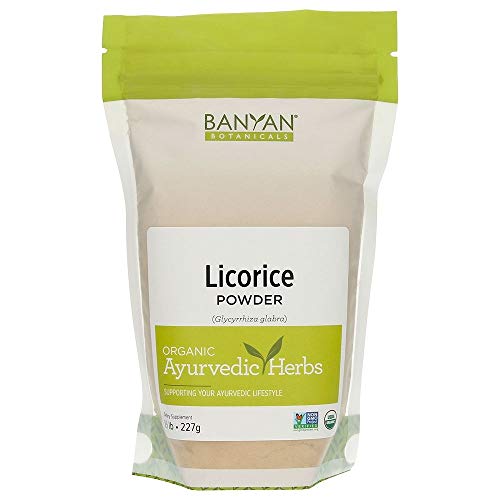 Banyan Botanicals Licorice Root Powder, 1/2 Pound - USDA Organic - Glycyrrhiza glabra - Ayurvedic Herb for Lungs, Skin, Stomach ...