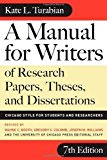 By Kate L. Turabian: A Manual for Writers of Research Papers, Theses, and Dissertations, Seventh Edition: Chicago Style for Students and Researchers (Chicago Guides to Writing, Editing, and Publishing) Seventh (7th) Edition