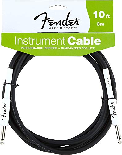 Book Cover Fender Performance Series Instrument Cables (1/4 Straight-to-Straight) for electric guitar, bass guitar, electric mandolin, pro audio