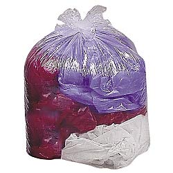 Genuine Joe GJO01010 Low-Density Trash Can Liner, 10 Gallon Capacity, 24" Length x 23" Width x 0.60 mil Thickness, Clear (Box of 500)
