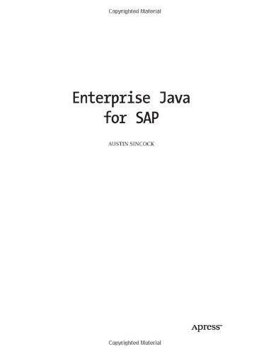 Enterprise Java for SAP (Books for Professionals by Professionals)