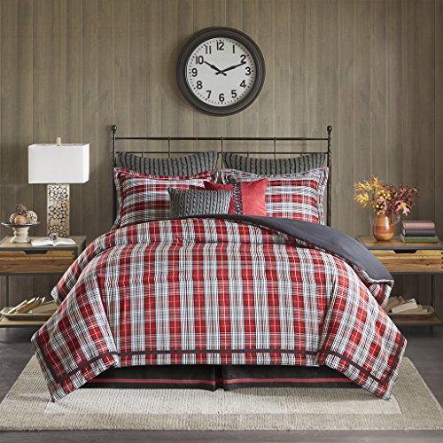 Woolrich Williamsport Plaid Comforter Set Red Twin