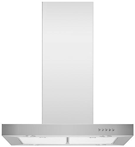 Blue Ocean RH02I 30 inch 760 CFM Stainless Steel Island Mount Kitchen Range Hood | Over Stove Vent with LED Lights | Convertible Duct (30 inch flat)