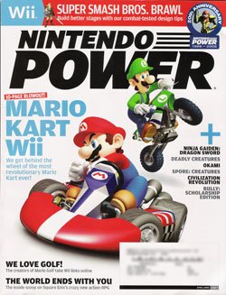 Nintendo Power April 2008 Mario Kart Qii, Super Smash Bros Brawl