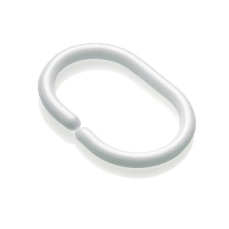 Croydex AK142122 Shower Curtain C-Rings, Pack of 12, White, 17.5 x 9.5 x 0.5cm