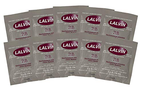 Book Cover Lalvin - UX-Y1XE-IDOI Wine Yeast 71B Yeast, 10 Packs, Multicolor