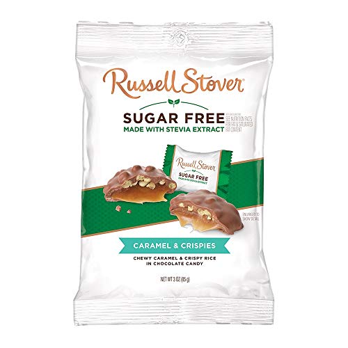 Russell Stover Sugar-Free Crispy Caramels, 3 Ounce (Pack of 12)
