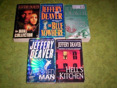 Jeffrey Deaver - (Set of 5) (The Stone Monkey - 2004 / The Vanished Man - 2004 / The Bone Collector - 1999 / Hell's Kitchen - 2001 / The Blue Nowhere - 2002)
