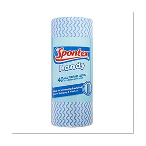 Spontex All Purpose Cloths on a Roll x 40 (Pack of 3, Total 120 Cloths) by Spontex