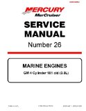 MerCruiser Service Manual Number 26 Marine Engines GM 4 Cylinder 181 cid (3.0L)