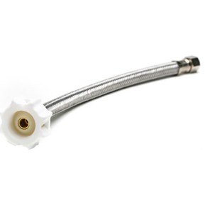 Fluidmaster B1T12CS CLICK SEAL Toilet Connector, Braided Stainless Steel - 3/8 Female Compression Thread x 7/8 Female Ballcock Thread, 12-Inch Length