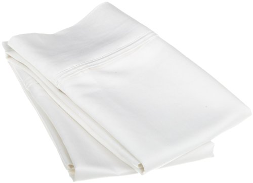 Book Cover SUPERIOR 1200 Thread Count 100% Egyptian Cotton, Soft and Breathable, 2-Piece King Pillowcase Set Solid, White
