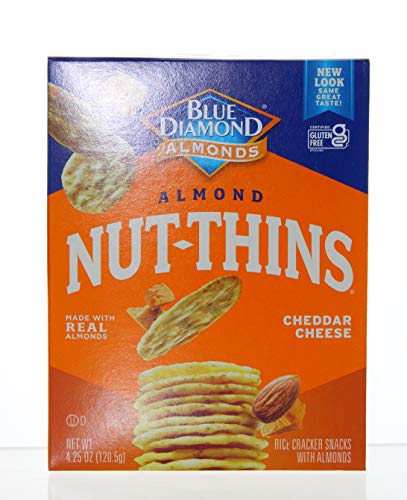 Book Cover Blue Diamond Almonds Blue Diamond Cracker Nut Thin Cheddar Cheese (Pack of 3)