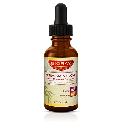 BIORAY Professional Artemisia & Clove - 2 fl oz - Unwanted Organism Removal with Medicinal Mushrooms - Non-GMO, Vegetarian, Gluten Free