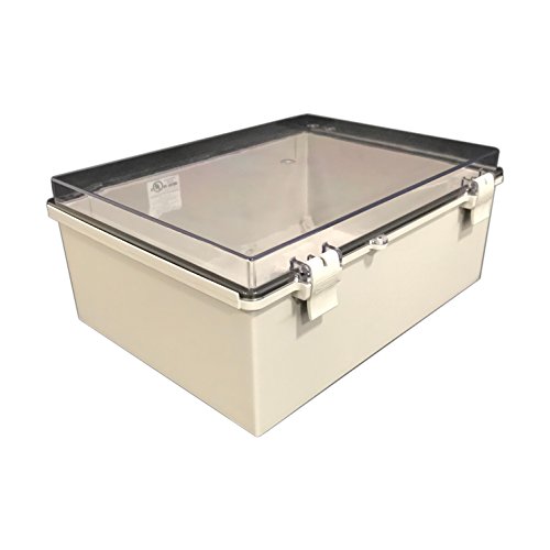 BUD Industries NBF-32426 Plastic Outdoor NEMA Economy Box 15" L x 11" W x 6" D, Gray