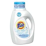 Tide Free & Gentle HE Turbo Liquid Laundry Detergent, Pack of 2, Unscented, 1.47 L (32 Loads)