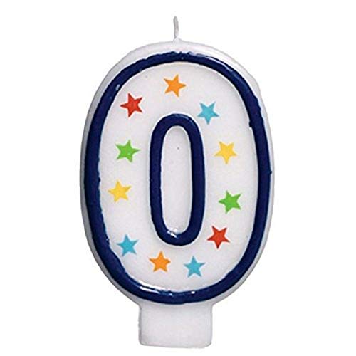 amscan #0 Flat Molded Candle |Birthday |Anniversary