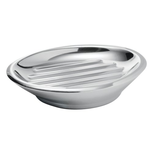 iDesign Forma Bar Soap Dish for Bathroom Vanities, Kitchen Sink - Polished Stainless Steel