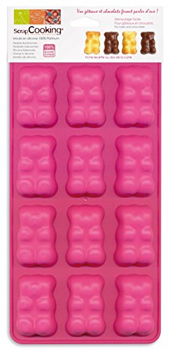 ScrapCooking 6723 Moule en Silicone Ourson, Rose, 26 x 12,5 x 1,5 cm
