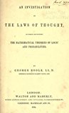 An investigation of the laws of thought
