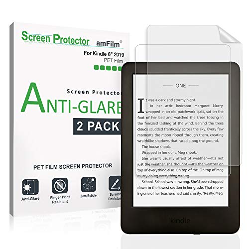 Book Cover Kindle Screen Protector, amFilmÂ® Kindle Anti-Glare/Anti-Fingerprint (Matte) Premium Screen Protector for Kindle, Kindle Paperwhite, Kindle Paperwhite 3 and Kindle Touch (2-Pack) [Lifetime Warranty]