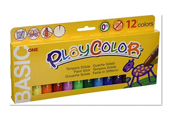 Instant - 2610731 - Playcolor - Gouache Solide en Stick - 12 couleurs - 10 g